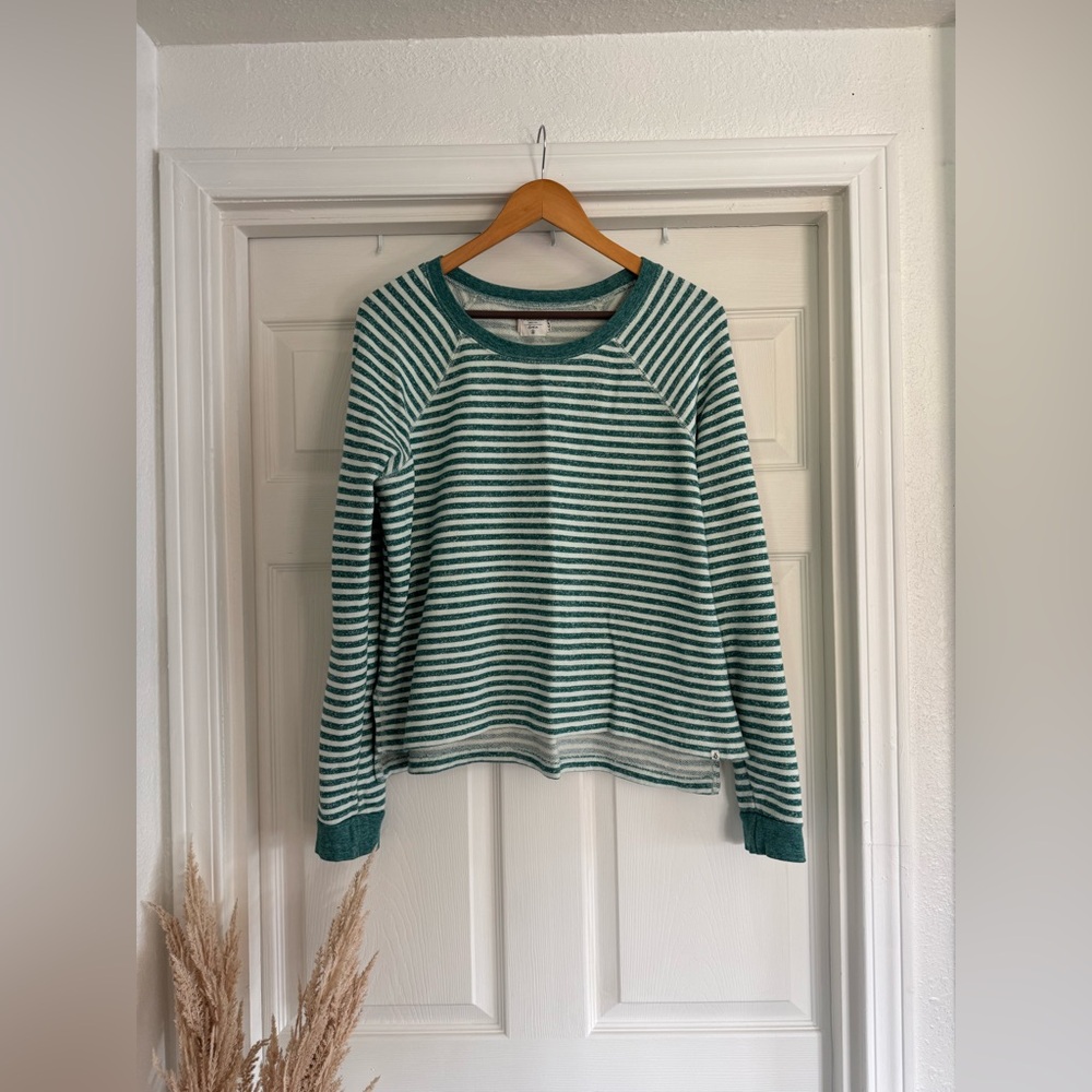 Volcom Striped Scoop Neck Sweatshirt, Size Medium